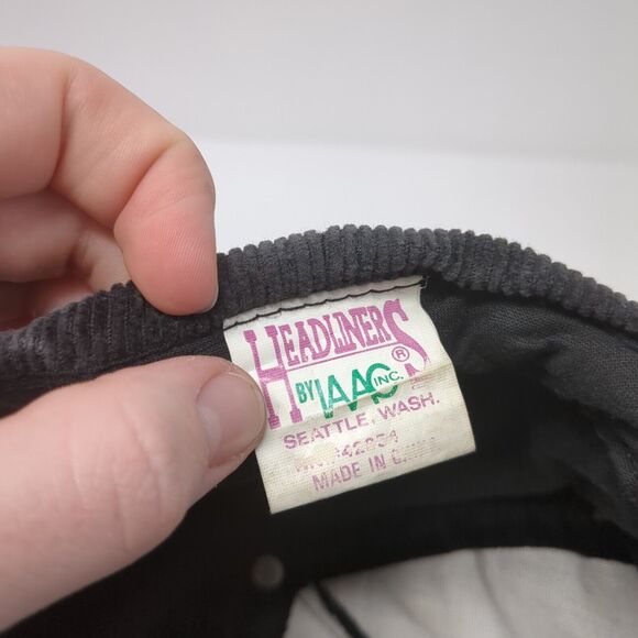 Alaska Snapback Rope Hat Black One Size Corduroy Solid Embroidered - Picture 9 of 10